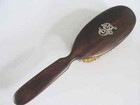 Antique Hair Brush Ebony Paddle Silver F Monogram Dressing Table Dresser Black