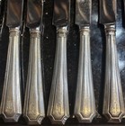 8 Gorham Fairfax 8    Table Knives  Stainless Blades  Sterling Handles