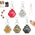 5 Pcs Pet Hair Keychain  Leather Paw Keychain With Hair Storage For Dog   Cat 