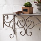 Wrought-iron Shelf Antique Gray Rustic Wall Shelf Decorative Bracket Design
