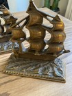 Vintage Nautical Sailing Ships Bookends Bronze Bookends Set Of 2