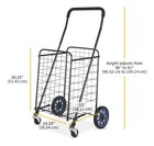Mainstays Folding Rolling Shopping Cart Utility Cart Black