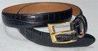 Ralph Lauren Black Belt Youth Large Boys Genuine Leather Croc Embossed Dress