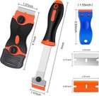 Razor Blade Scraper Tool  3 Pack With 50 Plastic   30 Metal Blades     