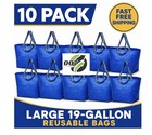 10 Pack Ikea Frakta Large Blue Shopping Bags 19 Gallon Reusable Tote New