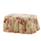 Waverly Slipcover 2 Piece Ottoman Ballad Bouquet Blush 116    Shabby Chic Floral