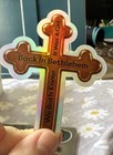 Tori Amos Inspired Holographic Sticker   Muhammad My Friend Cross