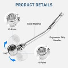 7 8in 22mm O2 Sensor Wrench 180   Swivel Dual Head 6 12 Point Socket Removal Tool