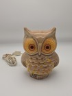Ceramic Owl Accent Lamp Amber Eyes Peg Lights