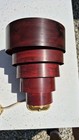 Art Deco Marbled Red Tiered Wall Sconce Vintage Tin   Bakelite Light 1930s