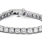 Tennis Bracelet Solid 14k Gold Classic Round 22 Carat Lab-grown Diamond D Vvs1