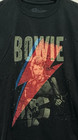 David Bowie Men Women T-shirt Black Size Small Cotton Crew Neck Lightening Bolt