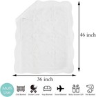 Baby Quilt Personlized Monogram Lightweight Embossed Scalloped Throw Blanket    