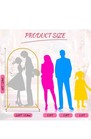 6 Ft Gold Metal Wedding Arch Balloon Backdrop Stand Arched Frame For Party