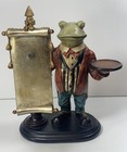 Unique Rare Frog Butler Figurine Withm Etal Magnet Announcement Scroll And Tray 