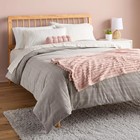 Twin twin Extra Long Corduroy Plaid Comforter Gray - Room Essentials