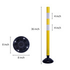 8pack  36inch Yellow Traffic Delineator Posts High Visibility Reflective Safety