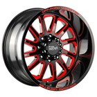 20x10 Off-road Monster M17 6x5 5 6x139 7 -19 Black Milled Red Wheels Rims Set 4 