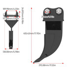 Free Shipping Ripper Attachment For 0 8-1 5 Ton Mini Excavator With 2 Extra Pins