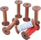 Wooden Spools 6pcs Empty Wood Thread Spools Sewing Bobbins Spools Craft For J   