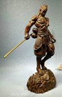 7 2  Rare Old Chinese Boxwood Carved Buddhism Monkey King Sun Wukong Statue