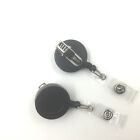 100 50 Black Retractable Badge Holder Swivel-back Alligator Clip Id Card Reel 