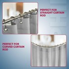 12pcs Set Stainless Steel Bathroom Shower Curtain Rings Hooks With Roller Ball