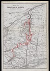 1920 Antique Delaware   Hudson Railroad System Map Vintage Railway Map 3250