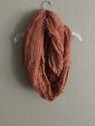 Women   s Orange Knit Solid Infinity Loop Scarf Women   s Knit Infinity Scarf
