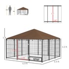 7x7 Ft Outdoor Dog Kennel With Canopy Garden Playpen Fence Crate Enclosure Cage