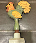 Hand Carved Wooden Rooster Figurine Primitive Farmhouse Country Folkart Decor