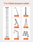 19ft Aluminum Multi-purpose Folding Ladder 330lb Capacity
