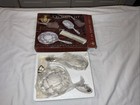 Vtg Studio Silversmiths 3 Piece Vanity Set Opened Box