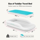 Commouds Portable Toddler Travel Bed With Safety Bumpers  Inflatable Kids Air   