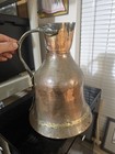 Large Antique 11    Handmade Copper Water Milk Pitcher Vintage Turkish Brass   