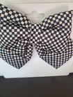 Mackenzie Childs Courtly Black Check Package Bow 8 x7  New With Tags 