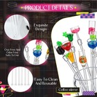 10 Pcs Swizzle Sticks Cocktail Artistics Wine Glass  Plastic Beverage Stirrers