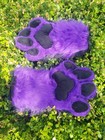 Black And Purple Checkered Fursuit Pawd