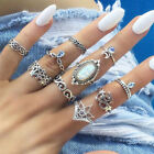 Boho Women s Stack Plain Above Knuckle Ring Midi Finger Rings Set Jewelry Gifts