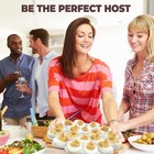 Deviled Egg Platter And Carrier With Lid 18 Eggs Slots Party Home Kitchen White