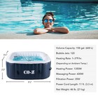 Co-z Inflatable Spa Tub W 120 Air Jets Heater Air Pump Outdoor Square Tub
