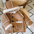 Toddler Baby Boys Girls Retro Suede Thick Coat Winter Warm Jacket Lambswool Coat