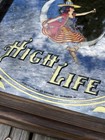Vintage Miller High Life 1984 Girl On The Moon Witch Beer Mirror  Bar Sign