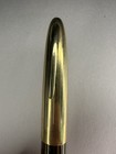 Sheaffer Lifetime Fountain Pen Brown Gold Striated White Dot 14k Gold Nib Vacuum