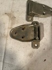 Antique Ice Box Refrigerator Door Hinges Vintage Chrome Lot Of 2 Rounded End 3   