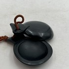 Pair  Spanish Castanets Vintage Flamenco Bakelite Plastic Black Spain Tango