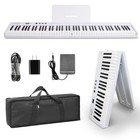  Portable Folding Piano Keyboard With 88 Keys Full Size  Semi-weighted White