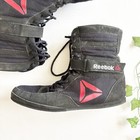 Reebok Boxing Boots Men Size 11   rare  Excellent Cond Mayweather Black Red