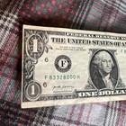 2017a  1 Dollar Bill miss-cut Error Note misaligned off Center   Kinda Fancy Set