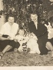 1940s Vintage Photo 2 Ladies W Little Girl Christmas Morning Toys Tree Santa